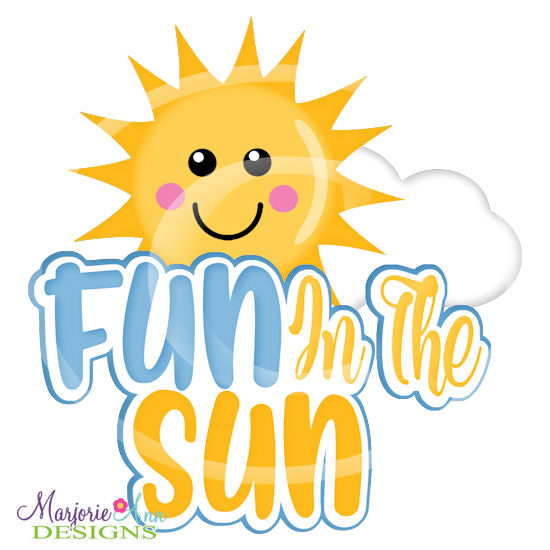 Fun In The Sun Title SVG Cutting Files + Clipart - Click Image to Close